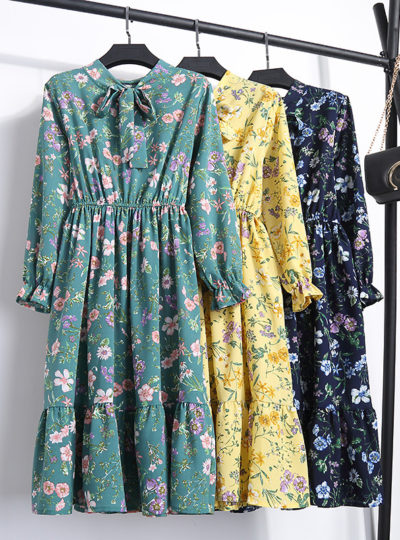 Women’s Casual Printed Chiffon Dress